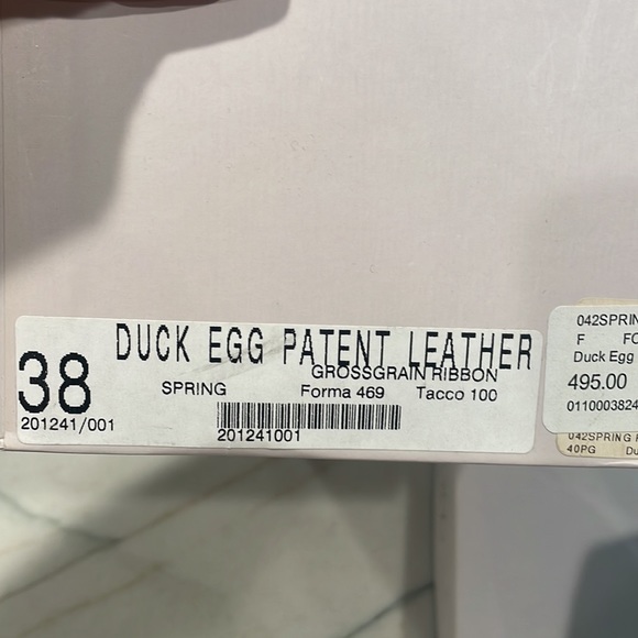 Jimmy Choo limited edition duck blue patent heel grosgrain ribbon - Picture 3 of 8